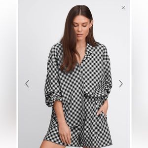 Johnny Was Checks High Low Button Shirt Size XS